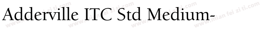 Adderville ITC Std Medium字体转换